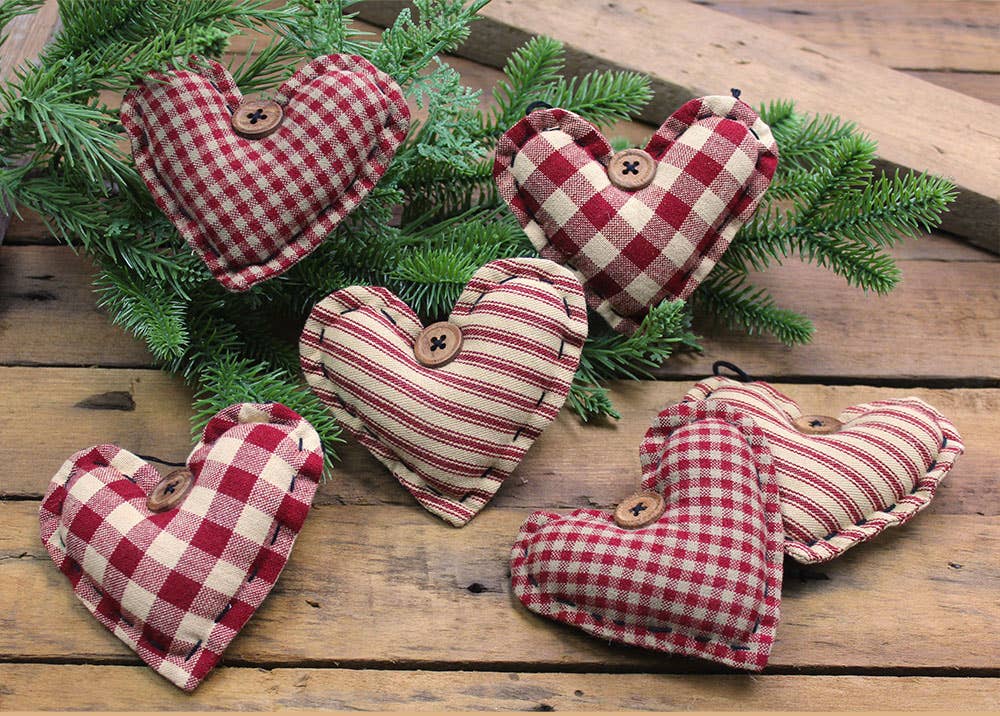 Heart Red Ornament - Cotton